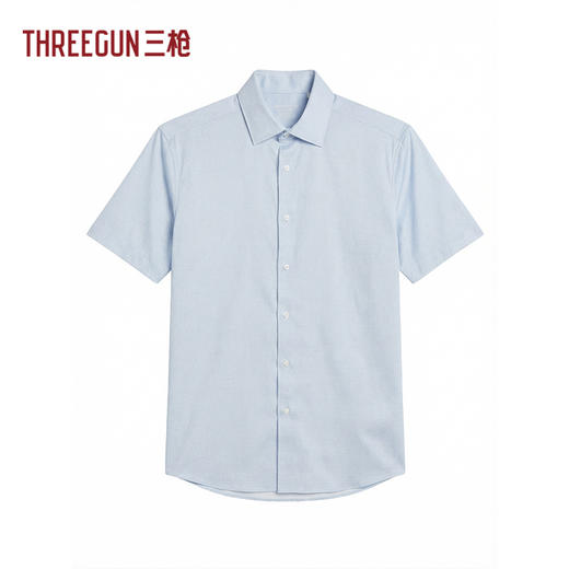 Threegun三枪 时尚弹力印花短袖男士衬衫上衣-81867A011 商品图2