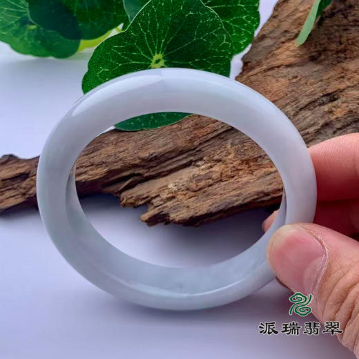 派瑞翡翠 翡翠手镯 糯种 白色 商品图1