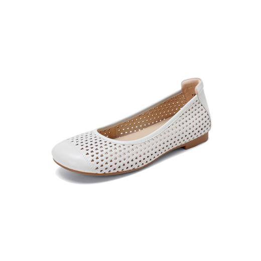 【羊皮革】西村名物2026年夏季新款舒适低跟圆头浅口洞洞空鞋T26AH17971 商品图7