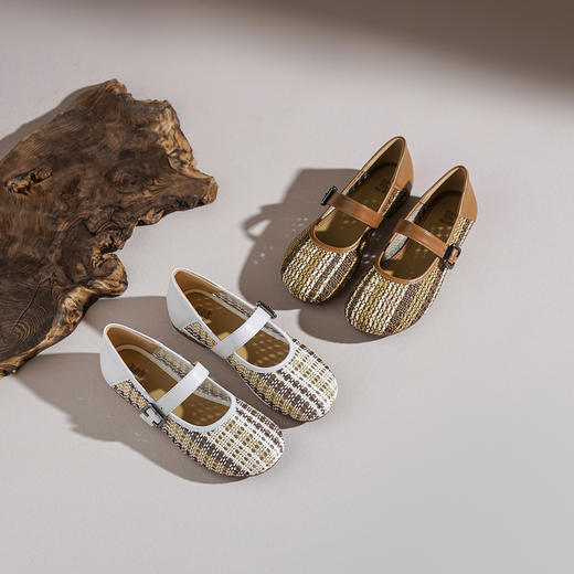 【牛皮革】西村名物2026年夏季新款舒适平底一字带玛丽珍镂空洞洞鞋T26AH17861 商品图10