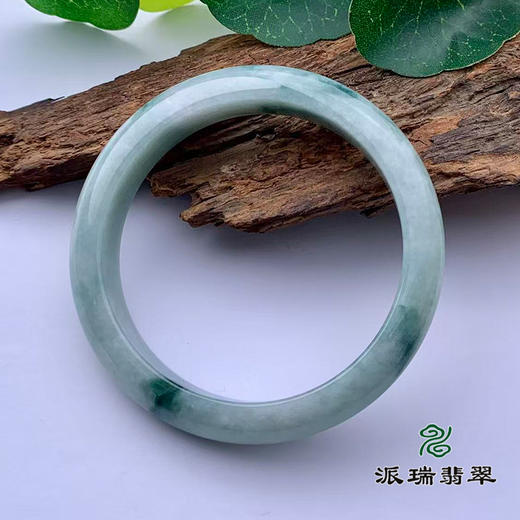 派瑞翡翠 翡翠手镯 糯种 飘花 商品图2