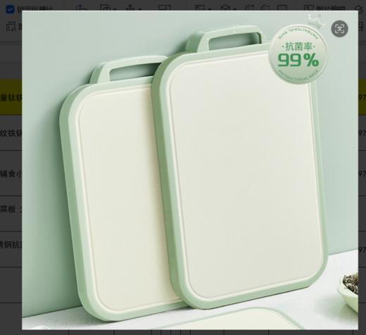 【官方正品保证】欧乐菲宝仕康系列罗曼风情双面可立菜板特大号（OLOCB-F） 商品图0