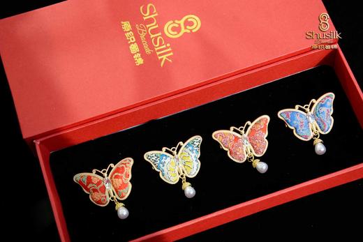 蝴蝶珍珠胸针 商品图3