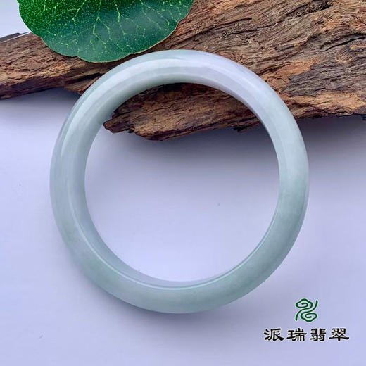 派瑞翡翠 翡翠手镯 糯种 飘花 商品图2