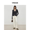 VIMAGE纬漫纪V领针织开衫修身短款简约外搭披肩上衣2026夏季新款V2501114 商品缩略图0