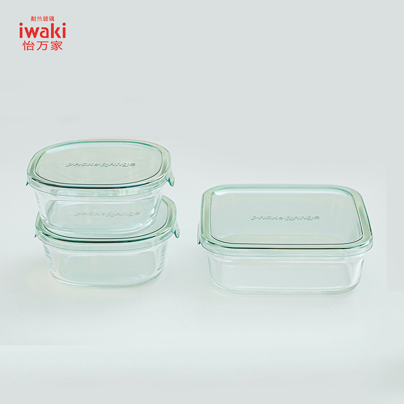 膳魔师 iwaki保鲜盒3件套清新绿CAPRN-3G1C【7F童床】[26.3.23-4.2][广百北京路店]【F】