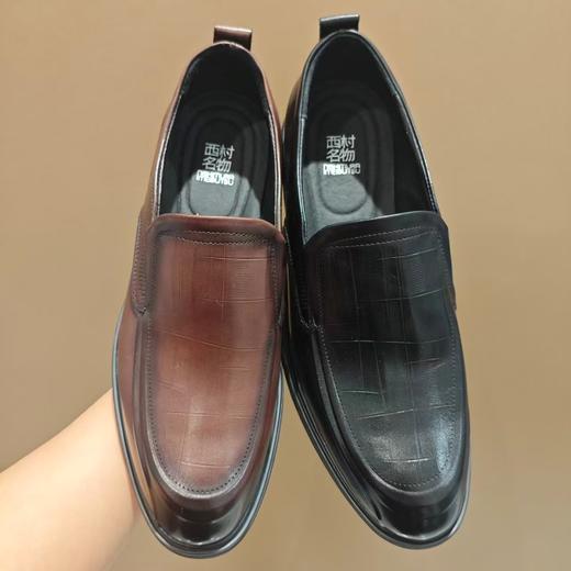 【牛皮革】西村名物2026年春季新款软底软面舒适一脚蹬商务男鞋X16AV17511 商品图1