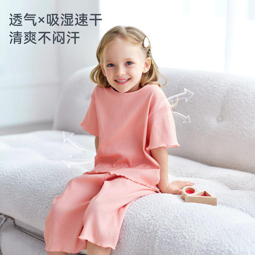 【2026春夏新品】ibaby×outlast太空科技恒温云感柔儿童短袖七分裤套装亲子短袖T恤 商品图5