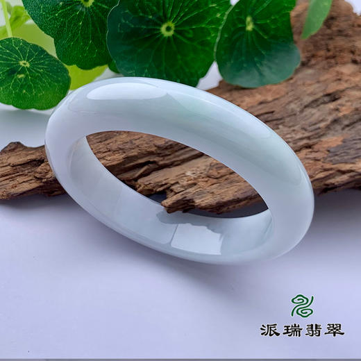 派瑞翡翠 翡翠手镯 糯种 飘花 商品图0