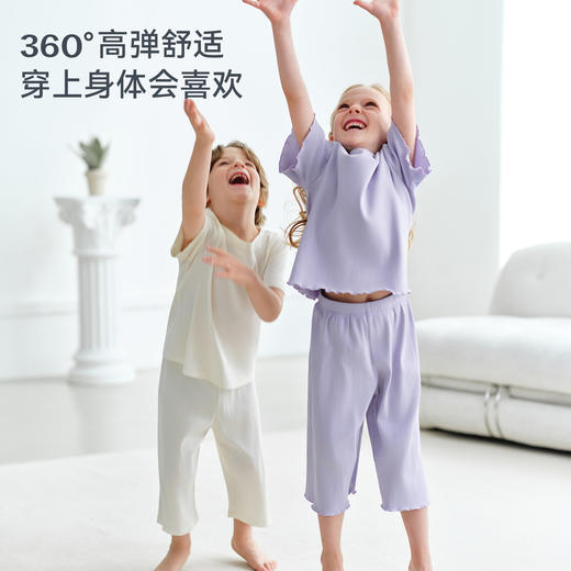 【2026春夏新品】ibaby×outlast太空科技恒温云感柔儿童短袖七分裤套装亲子短袖T恤 商品图3