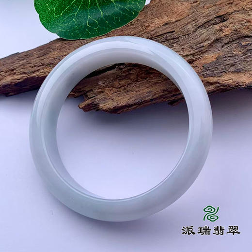 派瑞翡翠 翡翠手镯 糯种 白色 商品图2