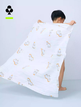 【婴幼儿抗菌防螨】有棵树儿童纱布浴巾纯棉宝宝A类新生婴儿裹巾2026新款洗澡包被巾