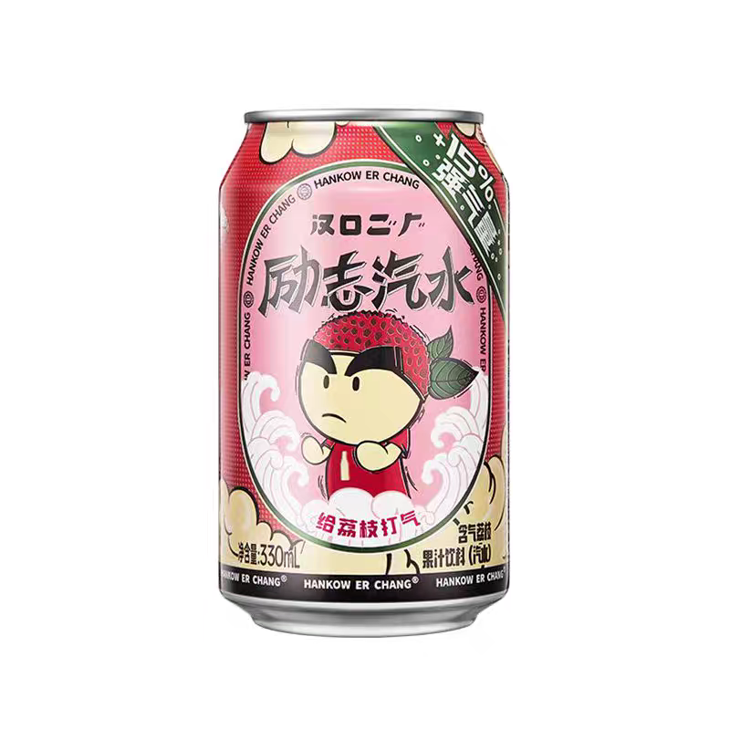 【武汉】汉口二厂荔枝味果汁汽水易拉罐装330ml*6