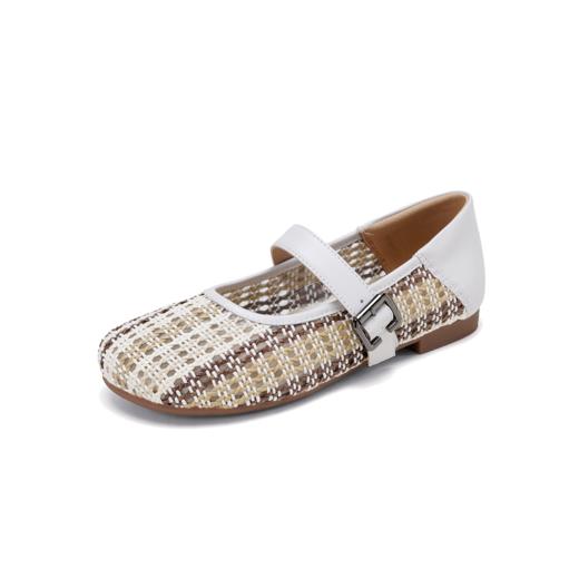 【牛皮革】西村名物2026年夏季新款舒适平底一字带玛丽珍镂空洞洞鞋T26AH17861 商品图9