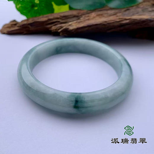 派瑞翡翠 翡翠手镯 糯种 飘花 商品图3