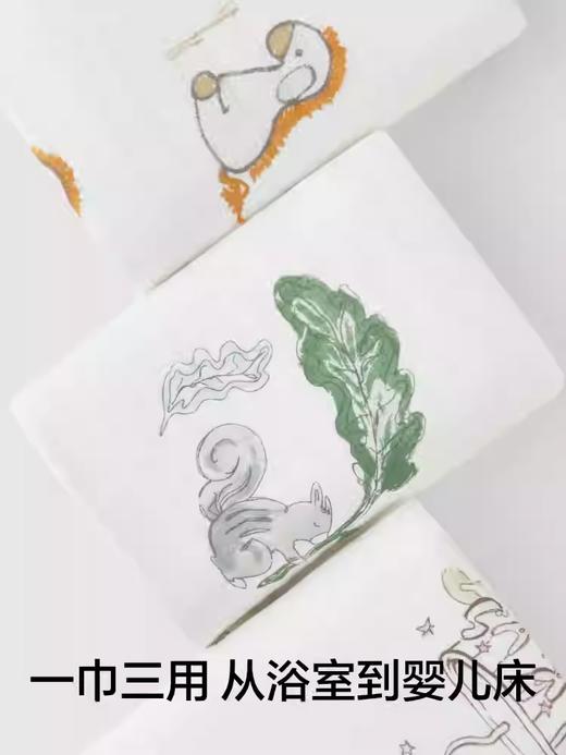 【婴幼儿抗菌防螨】有棵树儿童纱布浴巾纯棉宝宝A类新生婴儿裹巾2026新款洗澡包被巾 商品图4