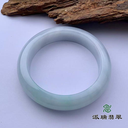 派瑞翡翠 翡翠手镯 糯种 飘花 商品图3