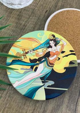 读者书店 | 陶瓷杯垫-弦丝天女-遇见敦煌系列