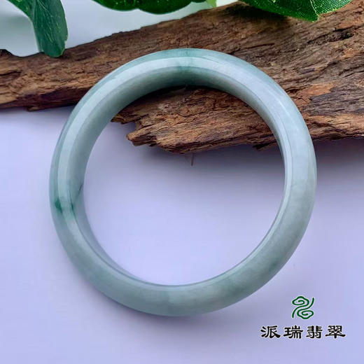 派瑞翡翠 翡翠手镯 糯种 飘花 商品图2