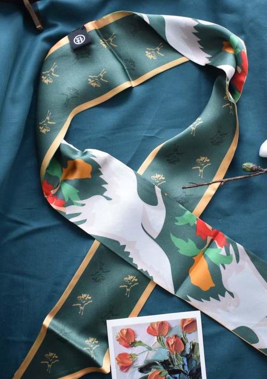 读者书店 | 长条丝巾-瑞锦丹鹤-遇见敦煌系列 商品图0