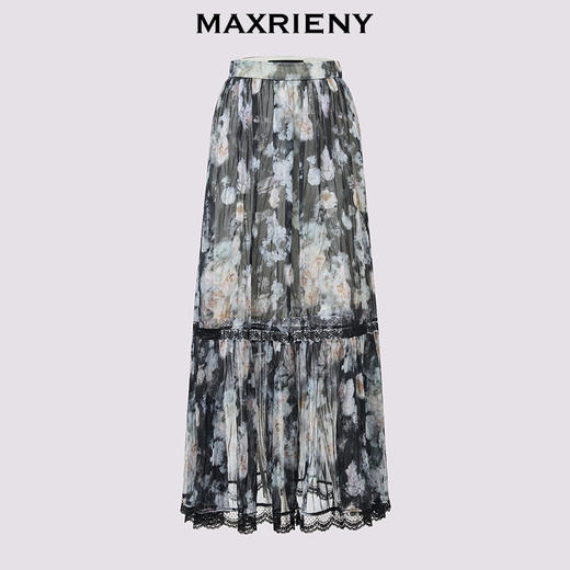 玛克门店发货：MAXRIENY繁花半裙优雅浪漫波嬉风蕾丝裙(货号:MC86SK017) 商品图4