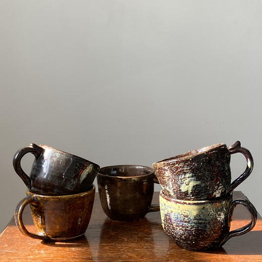 【苏州】日本中古粗陶茶杯 带签章 X1526 商品图2