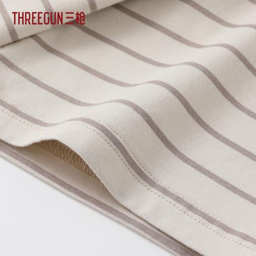 Threegun三枪 彩条冰泉棉短袖短裤男家居套-T80143D02 商品图8