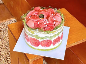 【芭乐青提】芭乐脆嫩青提脆爽蓝莓酸甜可口--芭乐水果生日蛋糕