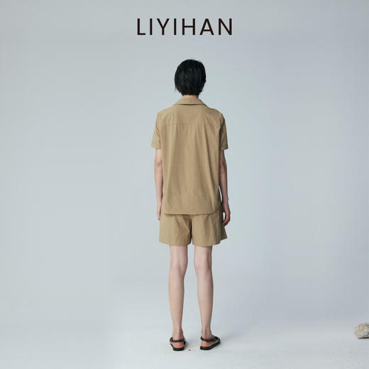 LIYIHAN 2026夏新款通勤女衬衫上衣卡其色百搭舒适高级小众设计感 商品图4