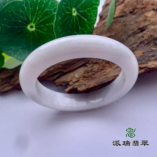 派瑞翡翠 翡翠手镯 糯种 白色 商品图0