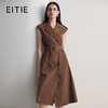 EITIE爱特爱2026夏季新款气质优雅通勤简约干练西装领收腰连衣裙8607319 商品缩略图0