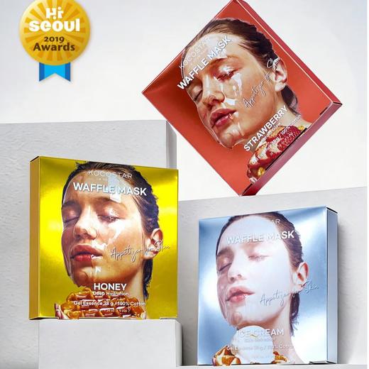 可可星 华夫面膜6片装（冰激凌/蜂蜜/草莓） 商品图0