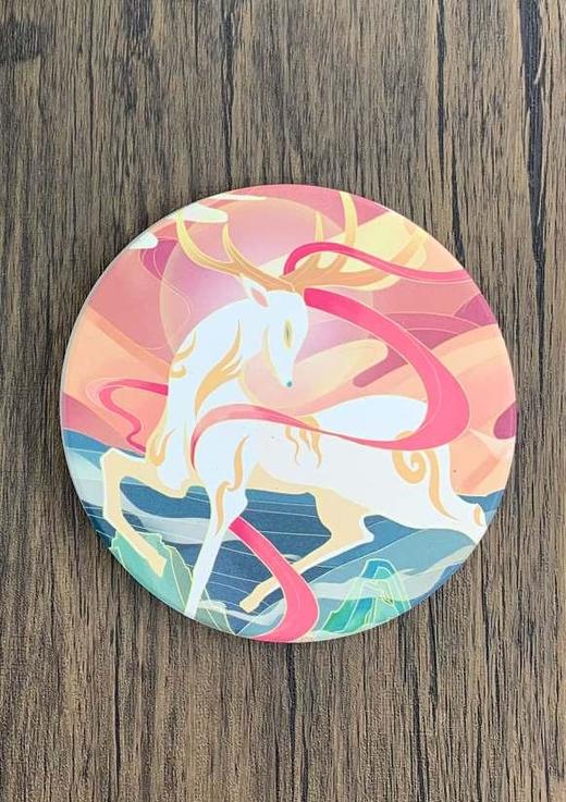 读者书店 | 陶瓷杯垫-煌光驰鹿-遇见敦煌系列 商品图0