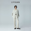 LIYIHAN2026夏新款通勤女西装上衣米杏色亚麻外套套装小众设计感 商品缩略图1