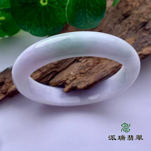 派瑞翡翠 翡翠手镯 糯种 飘花 商品图0