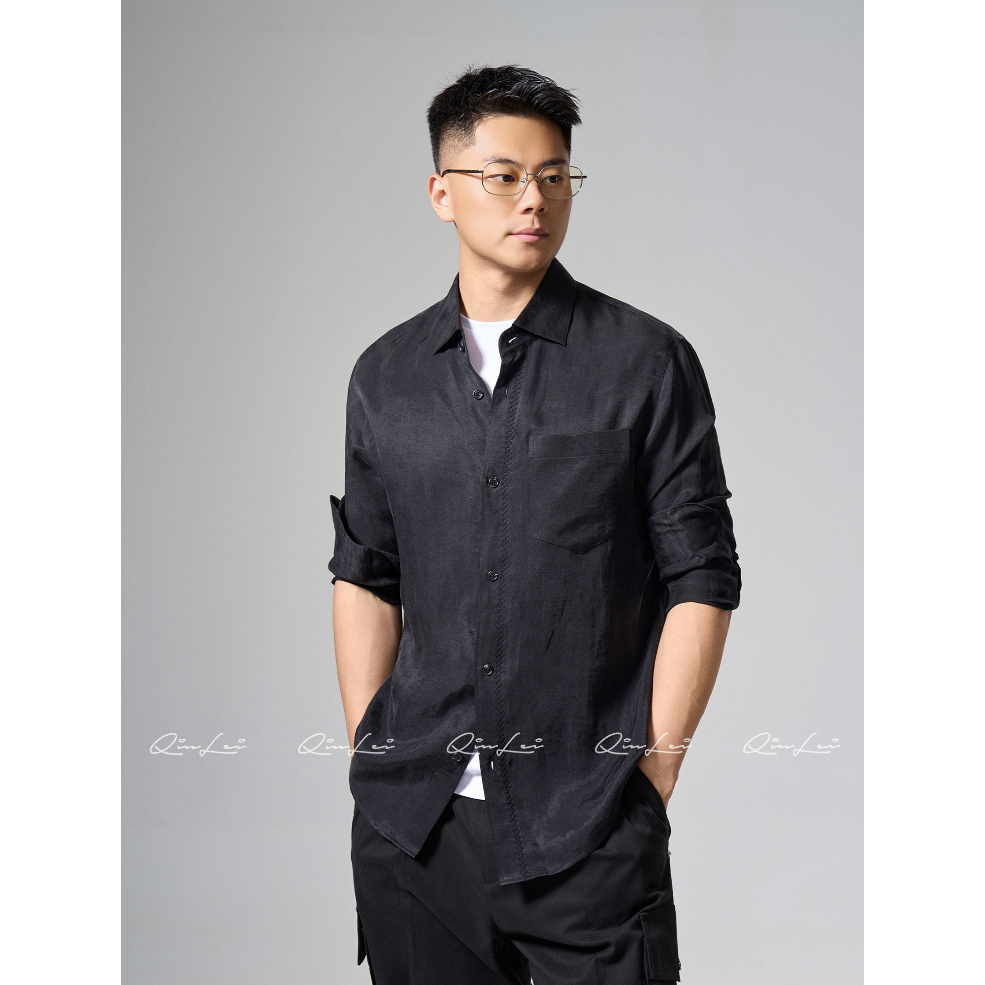 男装「N.cool」亚麻定纺四季凉感肌理衬衫LL-WCS3051 O3商品图5