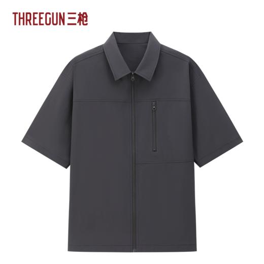 Threegun三枪 廓机能翻领短袖男外套-T80121A01 商品图0