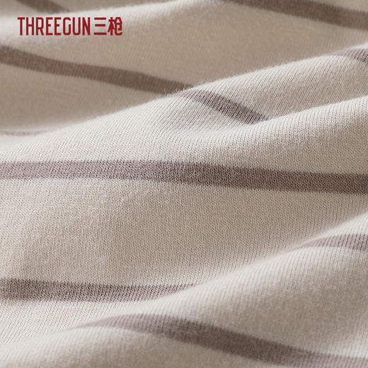 Threegun三枪 彩条冰泉棉短袖短裤男家居套-T80143D02 商品图2