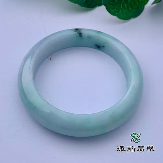 派瑞翡翠 翡翠手镯 糯种 飘花 商品图2