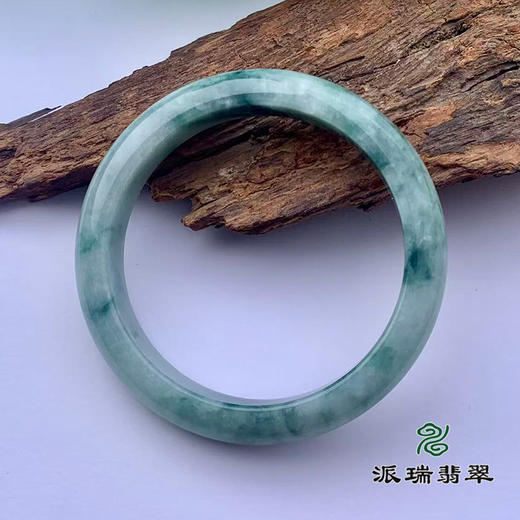 派瑞翡翠 翡翠手镯 糯种 飘花 商品图2