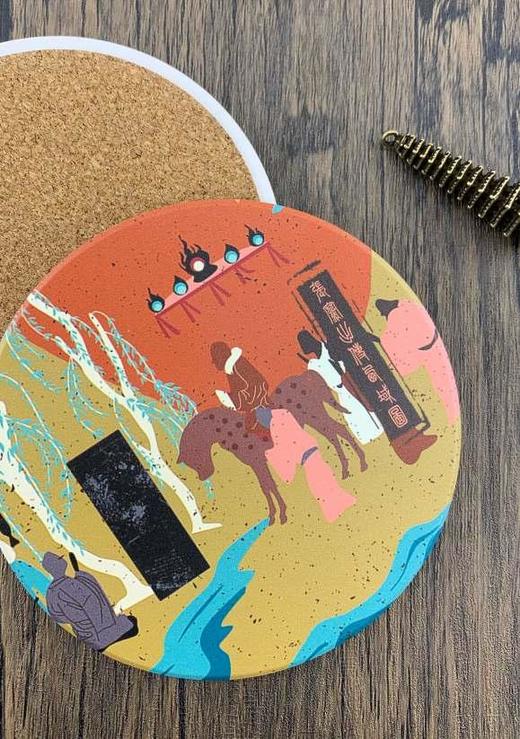 读者书店 | 陶瓷杯垫-张骞出使西域-遇见敦煌系列 商品图0