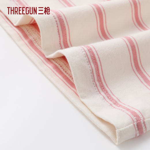 Threegun三枪 彩条冰泉棉短袖女家居裙-T70023A01 商品图7