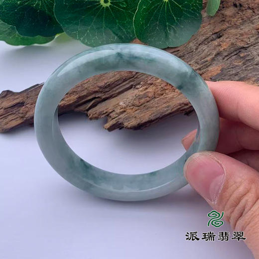 派瑞翡翠 翡翠手镯 糯种 飘花 商品图1