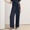 EITIE爱特爱时尚高腰深蓝色直筒阔腿通勤休闲长裤2026夏新款8605308 商品缩略图2