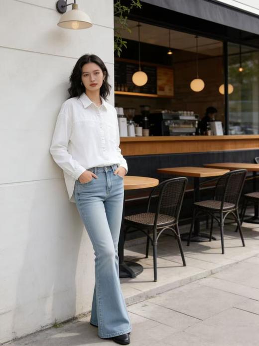 418良粉节|2026 活动爆款 品牌促【自营】衣周期 6003韩版100%棉宽松百搭纯色衬衫上衣-喜出 商品图3