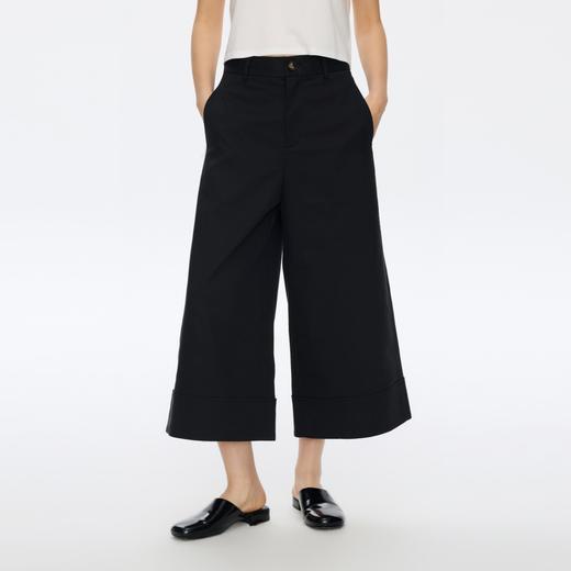 Oneup翻折阔腿九分西裤 商品图3