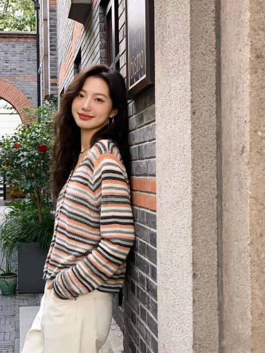 418良粉节|2026 活动爆款 羊毛衫！春薄款！品牌促➡️【自营】衣周期格亿（5.5%绵羊毛）6602针织镂空羊毛混纺针织上衣-喜出 商品图1