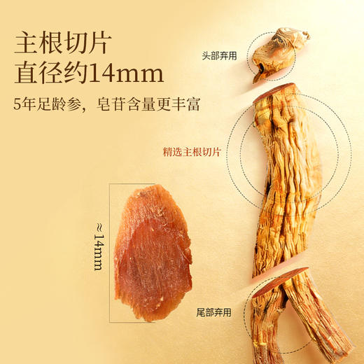 康美红参片礼盒100g/盒(50g*2瓶) 中药饮片红参片装 送父母长辈老人养生滋补礼品补品礼盒泡水营养品 商品图5