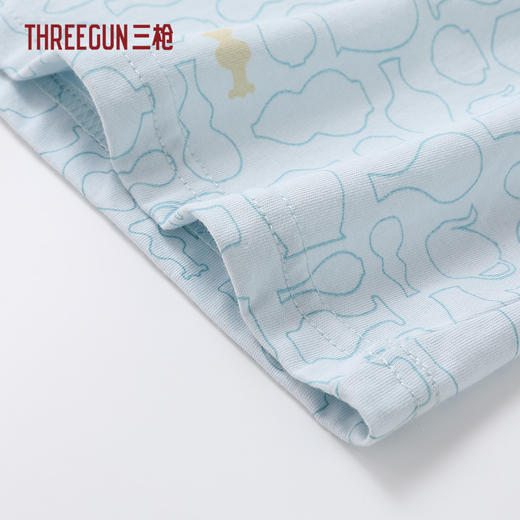 Threegun三枪 水柔棉印花圆领短袖女家居裙-T70024A01 商品图7