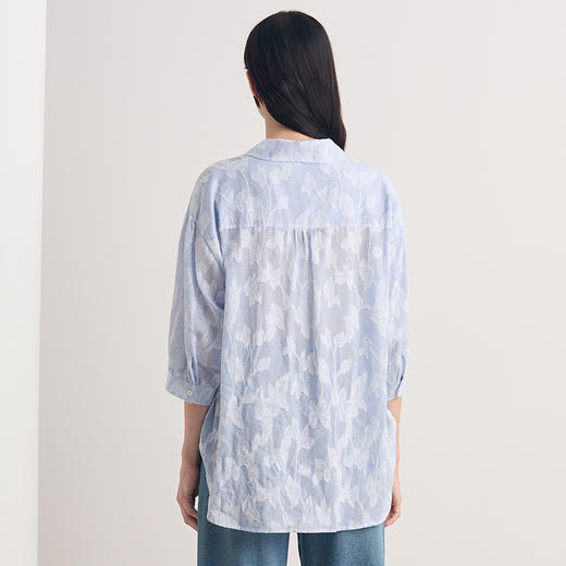 EITIE爱特爱气质通勤印花直筒衬衫上衣8609301 商品图5